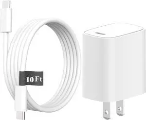 Super Fast Charger for  Galaxy Tab S11 10 S9 S8 S7 S6 S5e S4 Tab A9+ 12.4 A8 10.5 A7 10.4 Tab A 10.1 Tab A 8.4 8.0 Tablet Charger with 10Ft USB-C Cord 30W PD Power Adapter