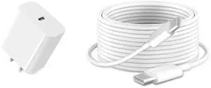 iPad Chrager Fast Charging for iPad USB C 20W Block & 10ft USB C to C Cable 1Pack White