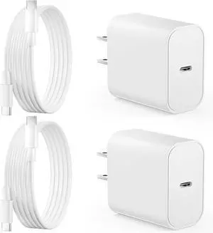 iPad Charger Fast Charging - 20W USB C Charger Block with 6FT Type C to C Cable for iPad Pro 13/12.9/11 inch iPad 11 (A16)/10th Generation iPad Air 13/11 inch M3/M2/5th/4th iPad mini 7 (A17 Pro)/6