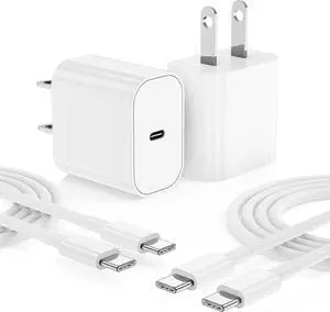 for iPhone 17 16 Charger 20W PD Fast Charging USB C Wall Charger with 6FT USB C to C Charging Cable Compatible iPhone 16/15/Pro/Pro Max/Plus iPad Pro/AirPods and More