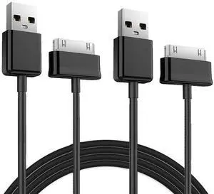 2-Pack 3.3ft Cable 30 Pin Charger & Tablet Charger Cord - for Galaxy Tab 2 10.1/8.9/7.0 Plus Galaxy Tab 7/8.9 Note 10.1 GT-N8013 GT-P5113 SGH-I497 SCH-I915 GT-P3113 GT-P3100 SCH-I705 GT-P7510