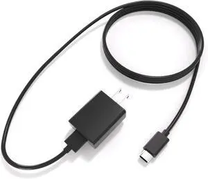 UL Listed Charger for All Fire Tablets Kindle Paperwhite Scribe Colorsoft Oasis E-Reader Fire HD HDX 7 8 10 PlusKids Pro(Designed for Old and New Kindle Tablets)-6.6FT Micro-USB&USB-C Cable