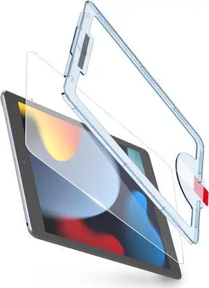 Screen Protector Compatible with iPad 9th/8th/7th 10.2 Inch (2021&2020&2019 Models) Tempered Glass Ultra Clear Anti-Scratch Case Friendly EZ Kit 1 Pack