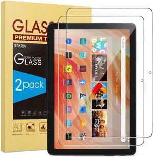 2 Pack Screen Protector for Fire HD 10 Tablet (2023/2021-13th/11th Generation) 10.1 Inch 9H Hardness Tempered Glass for Fire 10/Fire HD 10 Plus/Kids/Kids Pro Tablet 2021