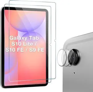 2 Pack Screen Protectors + 3 Pack Camera Lens Protectors for Galaxy Tab S10 Lite 5G 10.9 inch/Tab S10 FE 2025 / Tab S9 FE 5G WiFi 10.9 2023 Tempered Glass Film Guard Compatible with S Pen