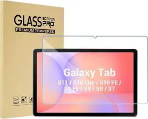 1 Pack Screen Protector for Tablet Galaxy Tab S11/ Tab S10 Lite/Tab S10 FE 2025/Tab S9 FE 10.9/ Tab S9 2023/ Tab S8 2022/ Tab S7 2020 11 Hardness Tempered Glass Screen Film Guard