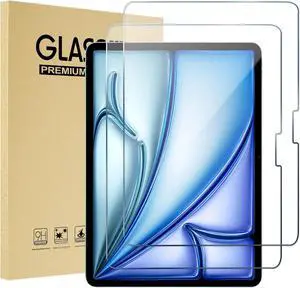 2 Pack Screen Protector for iPad Air 11 Inch (M3) 2025/ (M2) 2024 Tempered Glass Film Guard for iPad Air 7th/6th Generation Accessories -Clear