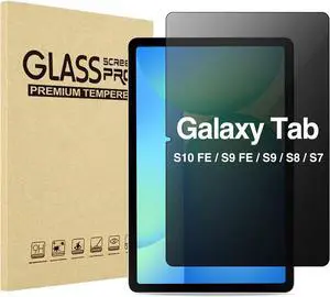 Privacy Screen Protector for Galaxy Tab S10 FE 2025/Tab S9 FE 10.9/Tab S9 11 2023/Tab S8 2022/Tab S7 2020 Anti-Spy Tempered Glass Film Guard for Tablet (SM-X520/X510/X710/X700/T870)