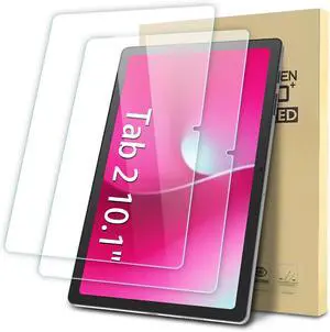 2-Pack Screen Protector Compatible with T-Mobile REVVL Tab 2 10.1 (Not Compatible with T-Mobile REVVL Tab 5G 10.36) Tempered Glass Clear Film Anti-Scratch 9H Hardness Easy Installation