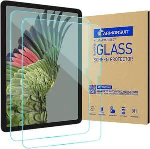 2 Pack for Googe Pixel Tablet 11 Inch 2023 Tempered Glass Screen Protector Anti Bubble HD Clear 9H+ MilitaryShield Glass (Face ID Stylus Pen Compatible)
