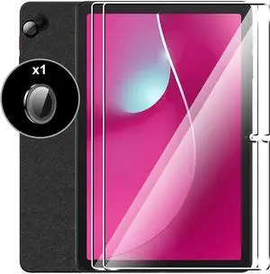 for T-Mobile REVVL Tab 2 5G 10.1 Inch Tablet 2025 Screen Protector with Camera Lens Protector Tempered Glass Film HD Clear Anti-Scratch Bubble Free (2+1 Pack)