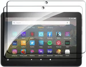 [2 Pack Screen Protector for fire hd 8 2020/2022(10th&12th Gen) Tempered Glass Film