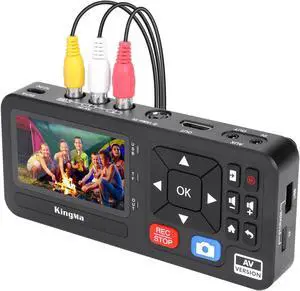 Video to Digital Converter 1080P 30FPS Video Capture Box VHS Videorecorder Digitalisieren Capture von RCA VCR DVD VHS Tapes Hi8 Camcorders Gaming-TF/SD/USB Storsage (AV)