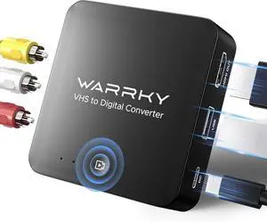 VHS to Digital Converter RCA to HDMI Converter with Standalone Recording (No PC Needed No Software Needed) Record VHS PS/PS2/PS3 VCR Hi8 Camcorder and More RCA/AV Devices to Digital