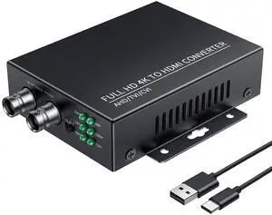TVI to HDMI Converter 4K/8MP/1080p BNC to HDMI Adapter for CVBS/TVI/CVI/AHD Security Cameras - Plug & Play with BNC Loop-Out Auto-Detect Resolutions & Durable Metal Housing