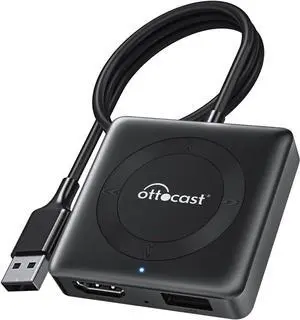 Ottocast Car TV Mate Pro - 2024 Fire TV Stick Converter with Wireless CarPlay HD HDMI Car Adapter Cast Video/Game to Your Stereo Works for Wired CarPlay Cars and Most Streaming Devices