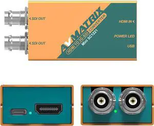 MINI SC1221 HDMI to SDI mini Video Converter SDI/HDMI Converter Pocket Size & Easy Mount USB-C Power Solution