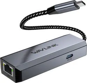 USB-C to Ethernet Adapter with 95W PD - 5Gbps High-Speed Driver-Free Type-C to RJ45 Ethernet LAN Network Adapter Thunderbolt 5/4/3 Compatible for MacBook Pro/Air iPad Pro  XPS
