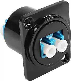 LC to LC Fiber Optic Panel Mount Adapter Connector D-Type LC Female to Female Coupler Single-Mode Multimode Module Socket for Fiber Optic Network LAN LC Patch Panel-1 PCS