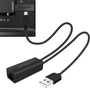 Ethernet Adapter for Fire TV Stick Fire Stick 4K Ethernet Adapter for Chromecast Ultra/Google Home Mini and Other Streaming TV Sticks.Micro USB to RJ45 Ethernete Adapters-3.3ft