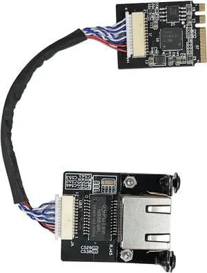 M.2 A E Key to 2.5 Gigabit Ethernet Module i225v i226v 2.5G Ethernet Server NIC 10/100/1000/25000 Mbps RJ45 LAN Multi-Gigabit M.2 Network Card Support 2230 (15CM i226 M.2 A+E Key)