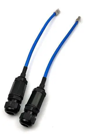 2PCS M20 RJ45 Waterproof Cat5/5e/6 8P8C Connector IP67 Ethernet LAN Cable Connector Double Head with Shield Cat6 Network Cable Outdoor LAN Coupler Adapter Male to Female