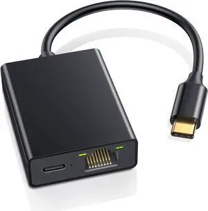 USB C to Ethernet Adapter for Chromecast with Google TV- USB C to Rj45 Ethernet Network Adapter Compatible with Chromecast Google TV (HD/ 4K) Laptop Tablet - Adhesive Tape Include