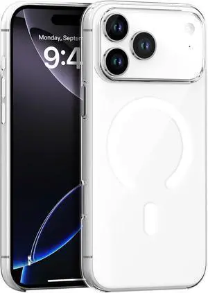 iPhone 17 Pro Max Case Clear Compatible with Magsafe Anti-Yellowing Shockproof Slim Magnetic iPhone Case for iPhone 17 Pro Max Clear