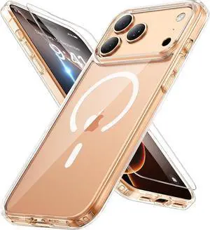 Magnetic for iPhone 17 Pro Max Case with Screen Protector [Compatible with MagSafe] Slim Thin Phone Case Military-Grade Protected for 17 ProMax Cover Bumper 6.9 Clear