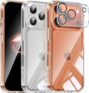 for iPhone 17 Pro Max Case Clear:for Transparente iPhone 17Pro Max Phone Cases [Camera Protector] [Military-Grade Drop] Shockproof Protective Phone Bumper for  17 ProMax 2025 Cover