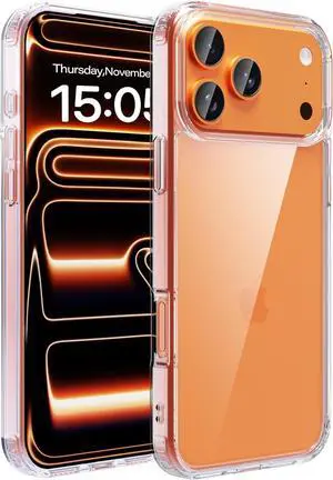 for iPhone 17 Pro Max Case [Military-Grade Drop Protection][Anti-Yellowing] Shockproof Protective Transparent Cover for iPhone 17 Pro Max Phone Case (Transparent iPhone 17 Pro Max)