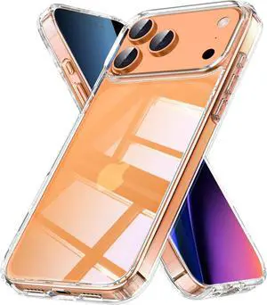 for iPhone 17 Pro Max Case Clear [Not-Yellowing] with Military-Grade Drop Protection Shockproof Hybrid Protective Cover for  iPhone 17 6.9 inch 5G 2025  TPU + PC Slim Transparent Case