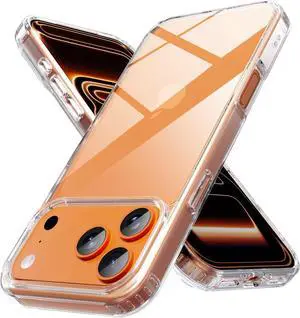 Anti-Yellowing Crystal Clear for iPhone 17 Pro Max Case [Military-Grade Protection] Shockproof Protective Hard Back Slim iPhone 17 Pro Max Phone Case Clear