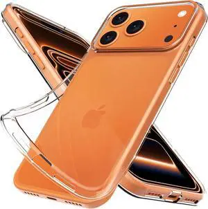 Silicone Clear for  iPhone 17 Pro Max Case. Soft Slim-Fit Transparent TPU Silicone  iPhone 17 Pro Max Phone Case Cover. Ultra-Thin Design with a Comfortable Grip Shockproof Protection.