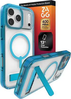 Santa Cruz Snap Case with Kickstand for iPhone 17 Pro Max - Tranquil Blue Drop Protection (13ft/4m) MagSafe Charging Compatible Anti-Yellowing Technology Scratch Resistant Phone Case