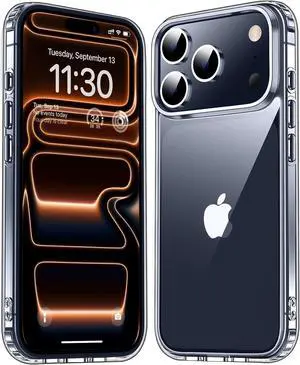 for iPhone 17 Pro Max Case Clear [Anti-Yellowing] [Non-Slip] Shockproof Bumper Phone Cover Slim Thin Cute Case for iPhone 17 Pro Max 6.9 inch-Clear