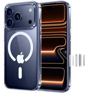 for iPhone 17 Pro Max Case Clear Compatible with MagSafe Shockproof Military Grade Protection Non-Yellowing Slim Thin Magnetic Phone Case for iPhone 17 Pro Max Clear