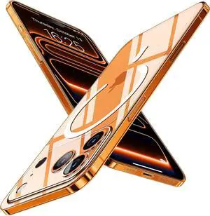 Magnetic Slim Designed for iPhone 17 Pro Max Case[Compatible with MagSafe] Thin Finish Skin Hard Back Case [Non Yellowing] Ultra Protective Fit Cover with Camera Protection 6.9 Inch (Clear)