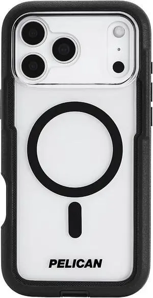 Voyager iPhone 17 Pro Max Case [Compatible with MagSafe] Rugged Phone Case 24ft Military-Grade Drop Protection - Heavy Duty Cover w/Belt Clip Holster for iPhone 17 Pro Max - Black/Clear