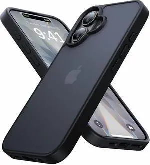 for iPhone 17 Case [16FT Military Grade Drop Protection] for iPhone 17 Phone Case Anti-Slip Anti-Scratch Slim Frosted Matte Translucent Cover i Phone17 case 6.3 Frosted Black