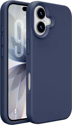 for iPhone 17 Case Premium Silicone Case with [Soft Anti-Scratch Microfiber Lining] Shockproof Protective Phone Case iPhone (Midnight Blue 17)