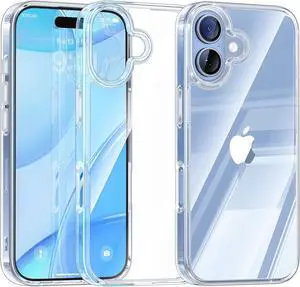 for iPhone 17 Case - Crystal Clear 17 Phone Case Rugged Military Grade Protection Shockproof Bumper Cover Anti-Yellow Case for  iPhone 17 Accessories Transparent