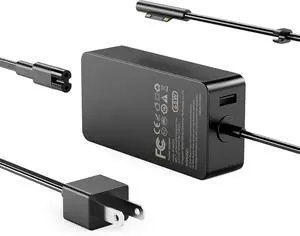 65W Surface Pro Charger for Microsoft Surface Pro 9 8 3 7 6 5 4,Surface pro X 1796 1769 1800 Laptop Adapter Power Cord