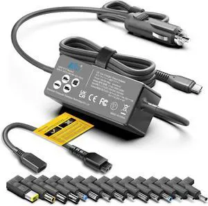 Universal Laptop Car Charger PD 100W 90W 87W 67W 65W 61W 45W USB C DC Adapter for MacBook Surface   HP Gateway    Sony Monitor LG TV Soundbar Speaker Power Station Cord