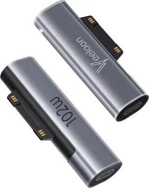 Surface Connector to USB C Charging Adapter 1 Pack 15V 102W Type C to Surface Magnetic Adapter Require 45W/65W/100W/102W C Charger for  Laptop Surface Go Pro Accessories