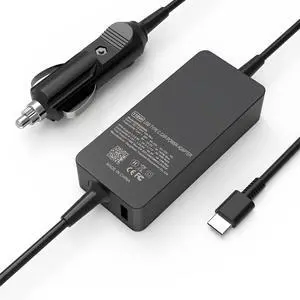 OSISZI Laptop Car Charger 100W USB C Compatible with HP Spectre/Elitebook Compatible with  Yoga/IdeaPad/Thinkpad Compatible with  Latitude/Precision/XPS Travel Type C DC Adapter