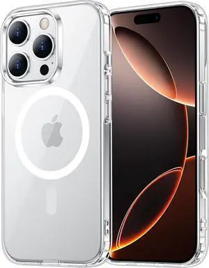 for iPhone 16 Pro Max Case Clear [Compatible with Magsafe][Anti-Yellowing][Military-Grade Protection] Shockproof Slim Magnetic Phone Case for iPhone 16 Pro Max Bumpers Transparent