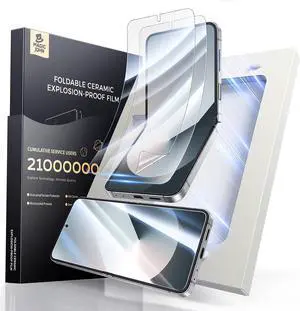 for  Galaxy Z Flip 6 Screen Protector HD Clear Flexible Ceramic Inner Film Ultra-Thin Auto-Alignment Frame Anti-Scratch Bubble-Free Case-Friendly 2 Pack
