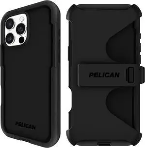 Voyager iPhone 16 Pro Max Case [Compatible with MagSafe] Rugged Phone Case w/ 18ft Military-Grade Drop Protection - Heavy Duty Phone Cover w/Belt Clip Holster for iPhone 16 Pro Max - Black