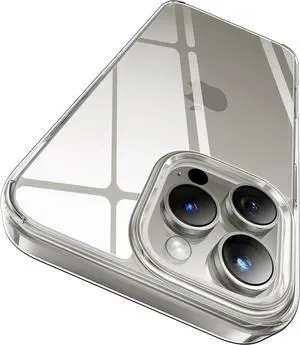 for iPhone 15 Pro Max Case Crystal Clear [Never Yellow Technology] [Military-Grade Protection] Transparent Slim Cover Women Men for iPhone 15 Pro Max Phone Case 6.7 inch Clear